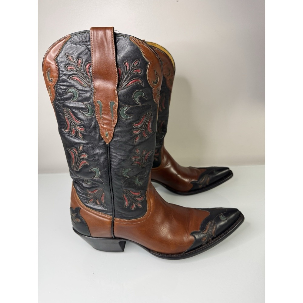 Women's Stallion Lilly Cowgirl Cowboy Western Boots Size 7 C X-5RL Hand Made - Picture 4 of 16